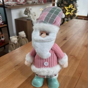 Noel rosa e verde com luz, mov e som 30cm