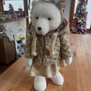 Ursa casaco bege tricot 45cm