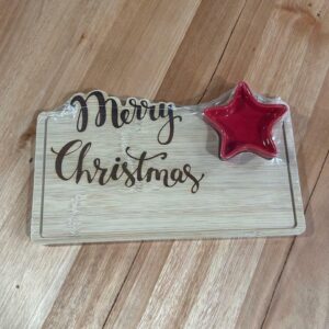 Tábua para petisco madeira 29x18cm