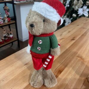 Urso em pé com casaco de lã 39cm