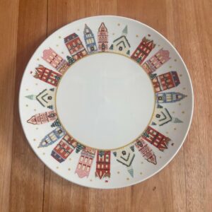 Kit pratos rasos Vila Natal 27cm 6 pçs