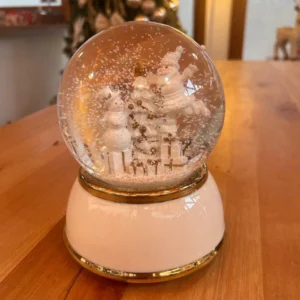 Globo neve Noel e Boneco de Neve branco 16cm