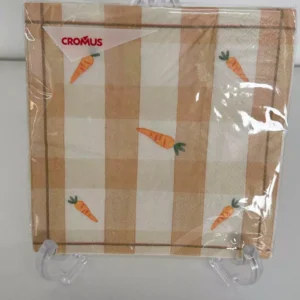 Guardanapo bege com cenouras