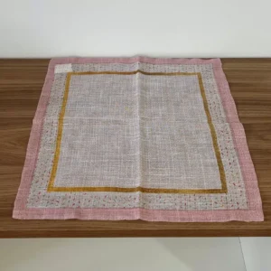 Guardanapo de tecido brigadeiro rosa Kit com 6 unid.