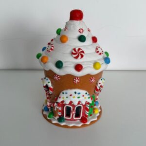 Casinha de Doces Pirulito com led 17x24cm