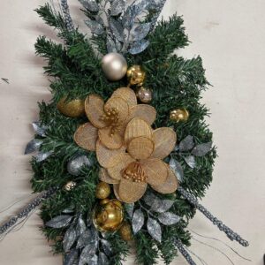 Arranjo de mesa azul e dourado 60cm