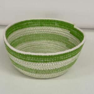 Cachepot cru e verde de corda 20cm