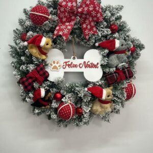 Guirlanda de Natal nevada Pet 60cm