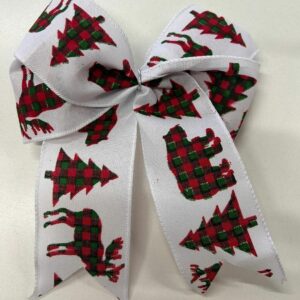 Kit com 6 laços natalinos duplos diversos 6,3cm