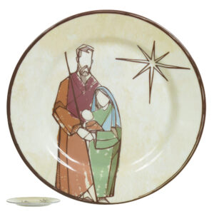 Kit prato raso melamina Sino de Belém 27,8cm 6 pçs