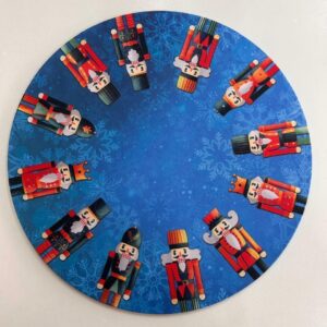 Kit sousplat quebra nozes azul 6 pçs 35cm