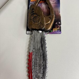 Motosserra com sangue decorativa