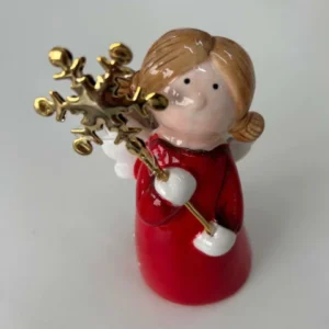 Anjo floco de neve de porcelana 10cm