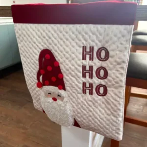 Caminho de mesa Noel verm e bco 0,34x 1,85m