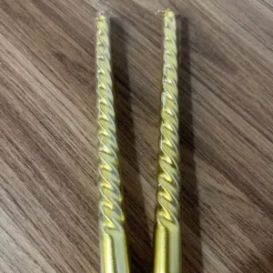 Vela espiral dourada 20cm com 2 unid.