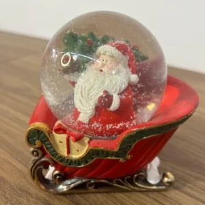 Globinho de água com Noel no trenó 9x10cm