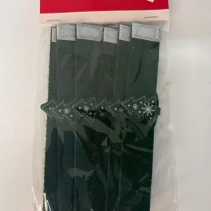 Porta guardanapo verde com velcro c/ 6 unid.