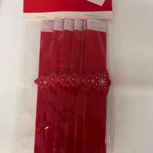 Porta guardanapo verm com velcro c/ 6 unid.