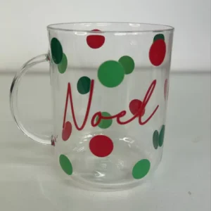 Caneca de vidro Noel 470ml