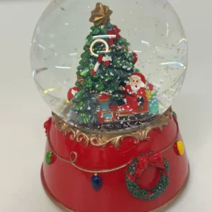 Globo de água árvore Natal a corda 12cm