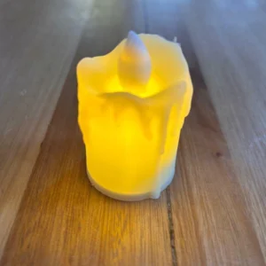 Vela eletrônica branca 6cm