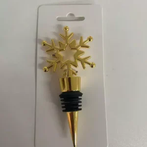 Tampa para vinho Floco de Neve dourado