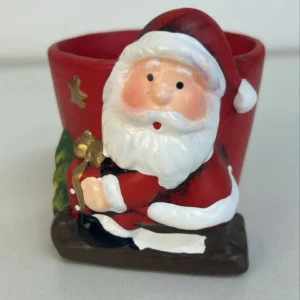 Vasinho Papai Noel cerâmica 7cm