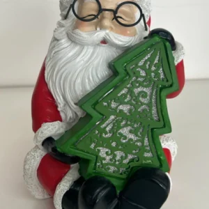 Papai Noel decorativo com led 19cm