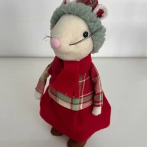 Ratinha roupa xadrez 24cm