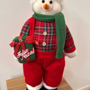 Boneco de neve com presente 60cm