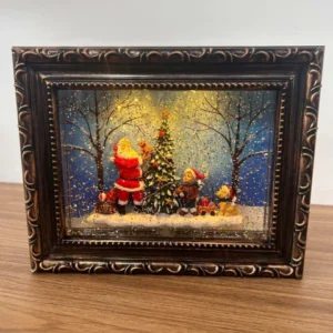 Moldura Noel com led 24x19cm