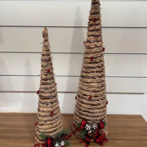 Cones decorativos palha pick 2 pçs