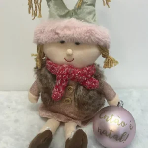 Boneca menina cachecol 25cm