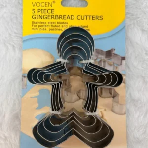 Kit cortadores de Biscoito Ginger 5 pçs