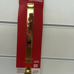 Suporte para guirlanda dourado estrelas 30x2x10cm