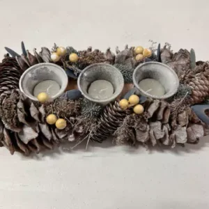 Arranjo de mesa natural azul 40cm