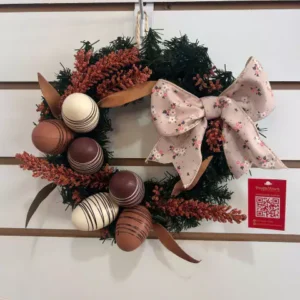 Mini guirlanda com ovinhos marrons 25cm