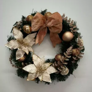 Guirlanda de Natal cobre com bege