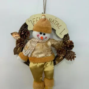 Guirlanda de Natal com boneco de neve 35cm