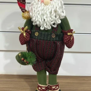 Papai Noel em pé verde vermelho 55cm