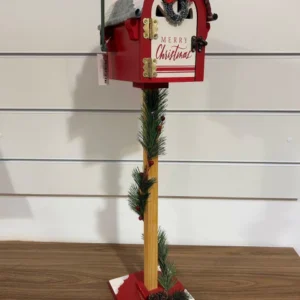 Caixa de correio com pedestal Merry Christmas