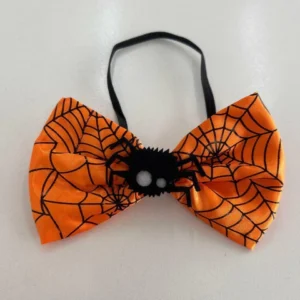 Laço gravata de aranha laranja e preto