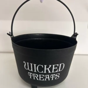 Caldeirão da bruxa Wicked Treats preto