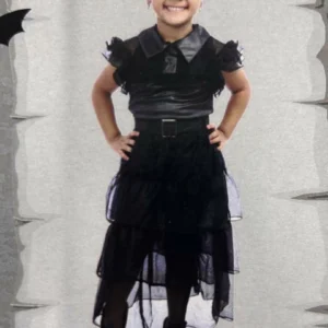 Fantasia vestido Wandinha infantil tam G