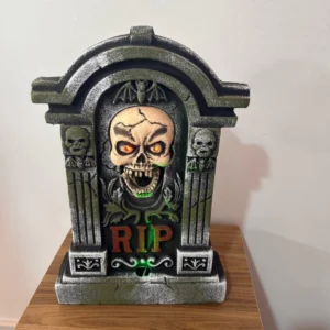 Lápide RIP iluminado mov, som e led