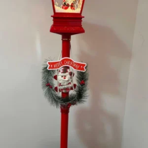 Poste natalino com som e luz 110cm