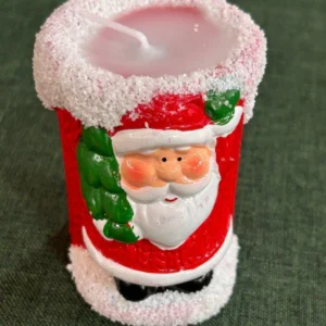 Porta vela decorativo Noel 5x6x7,5cm