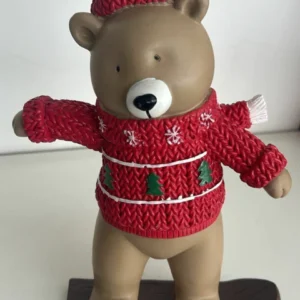 Resina urso na prancha em resina 28cm