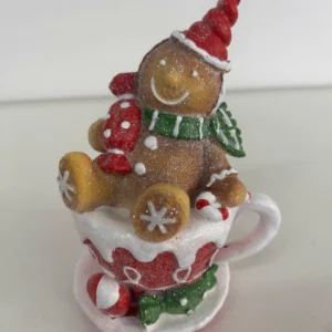 Ginger na xícara em resina 18x12,5cm