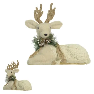 Rena deitada bege 31x31cm